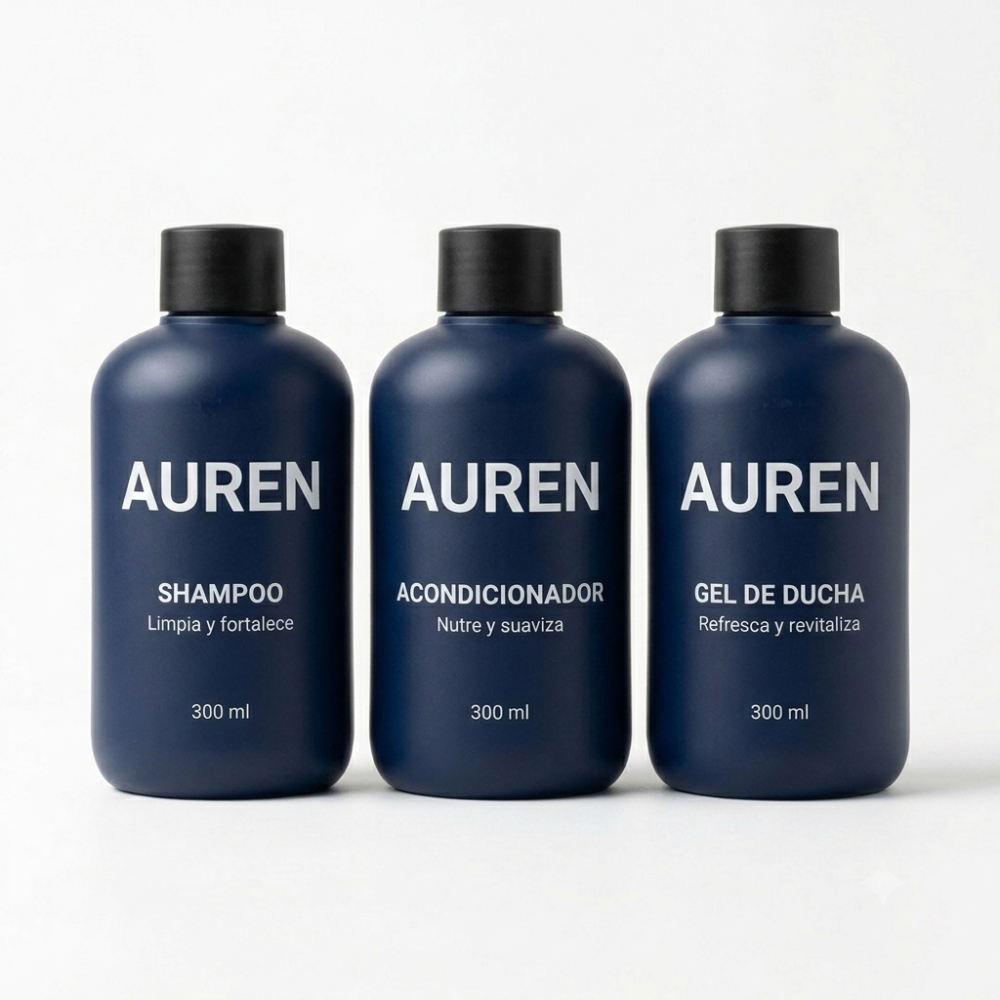 Kit Ducha: Shampoo, Acondicionador, Gel de Ducha + Estuche regalo.